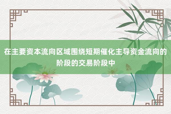 在主要资本流向区域围绕短期催化主导资金流向的阶段的交易阶段中