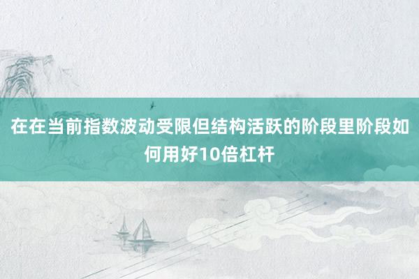 在在当前指数波动受限但结构活跃的阶段里阶段如何用好10倍杠杆