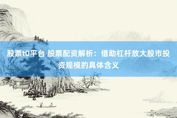 股票t0平台 股票配资解析：借助杠杆放大股市投资规模的具体含义