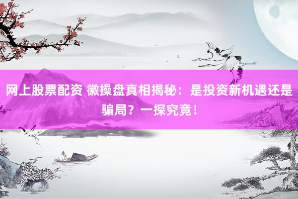网上股票配资 徽操盘真相揭秘：是投资新机遇还是骗局？一探究竟！