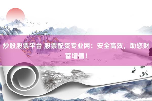 炒股股票平台 股票配资专业网：安全高效，助您财富增值！